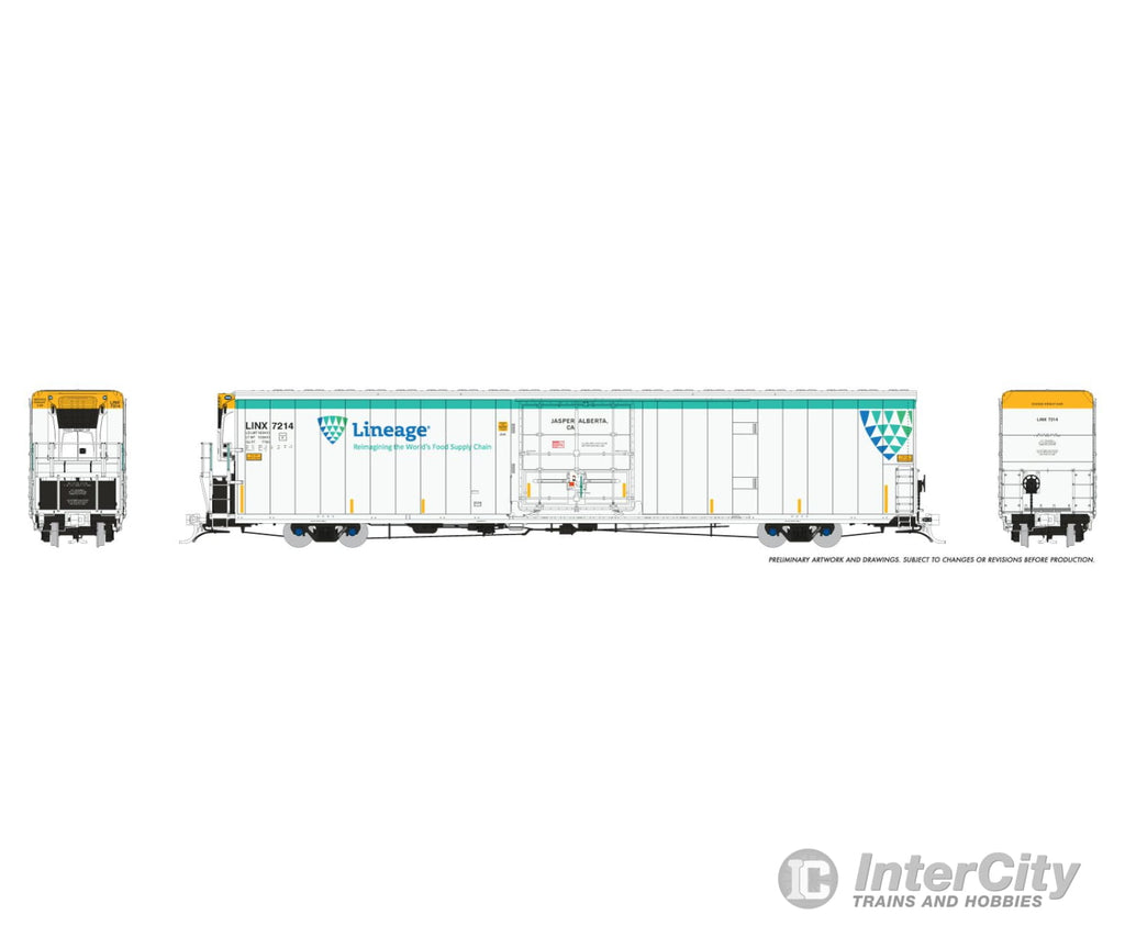 Rapido 167003-2 HO Greenbrier 7780cuft Reefer: Lineage: #7214 Jasper-Alberta CA Freight Cars