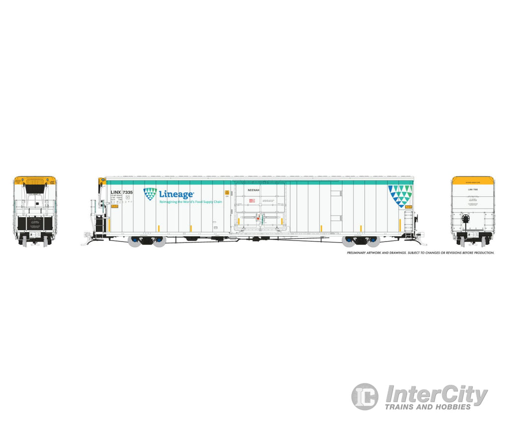 Rapido 167003-6 HO Greenbrier 7780cuft Reefer: Lineage: #7335 Neenah Freight Cars