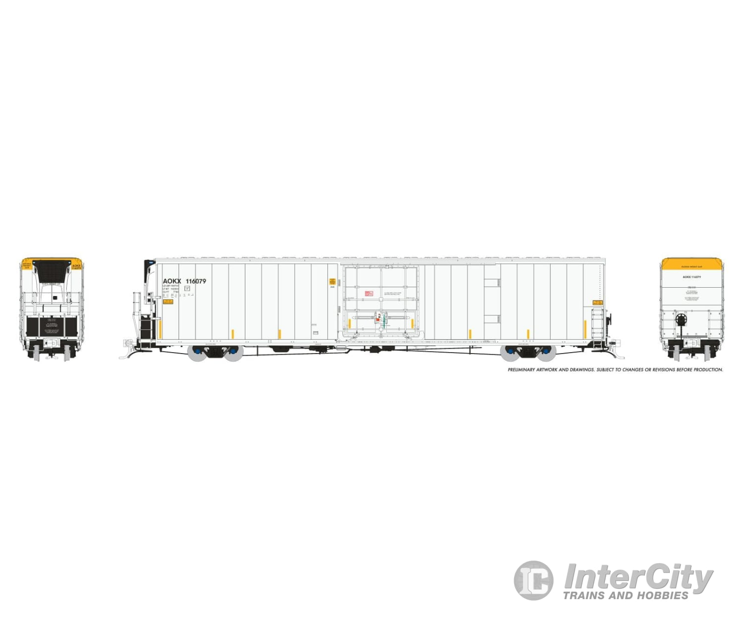 Rapido 167006 Ho Greenbrier 7780Cuft Reefer: Aokx: 6-Pack Freight Cars