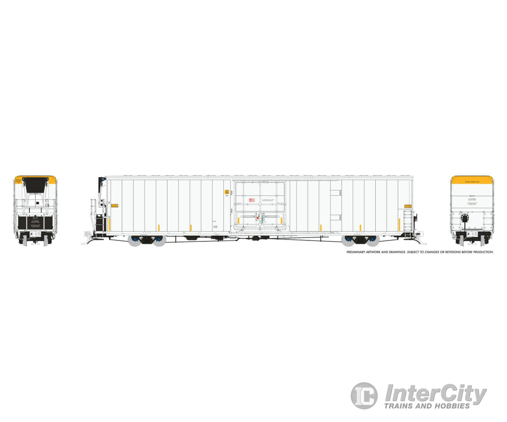 Rapido 167099 HO Greenbrier 7780cuft Reefer: White data only Freight Cars