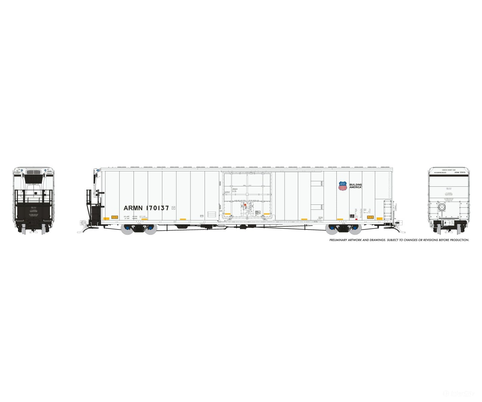 Rapido 167504A HO Greenbrier 7780cuft Reefer w/Sound: Union Pacific: Single Car #1 Freight Cars