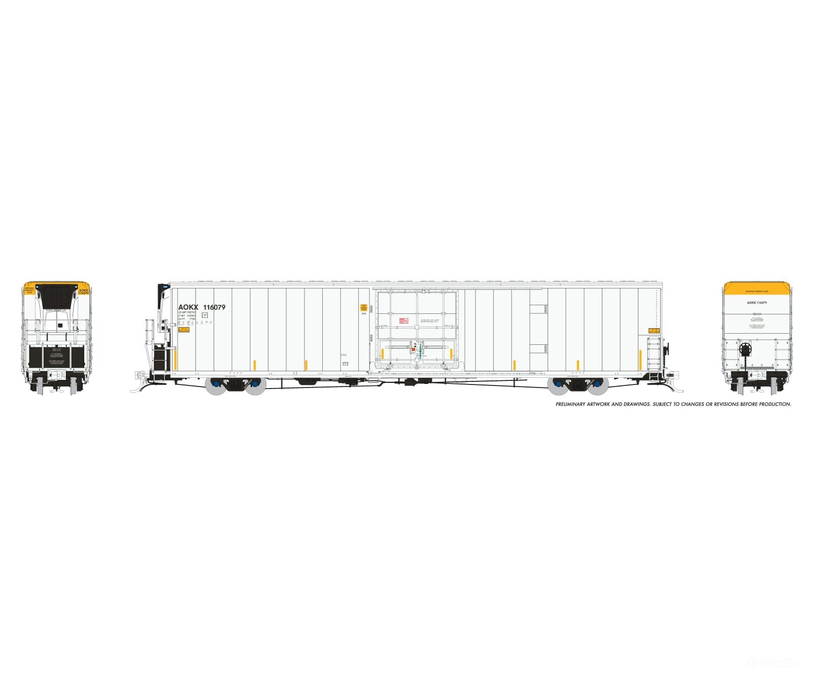 Rapido 167506A HO Greenbrier 7780cuft Reefer w/Sound: AOKX: Single Car Freight Cars