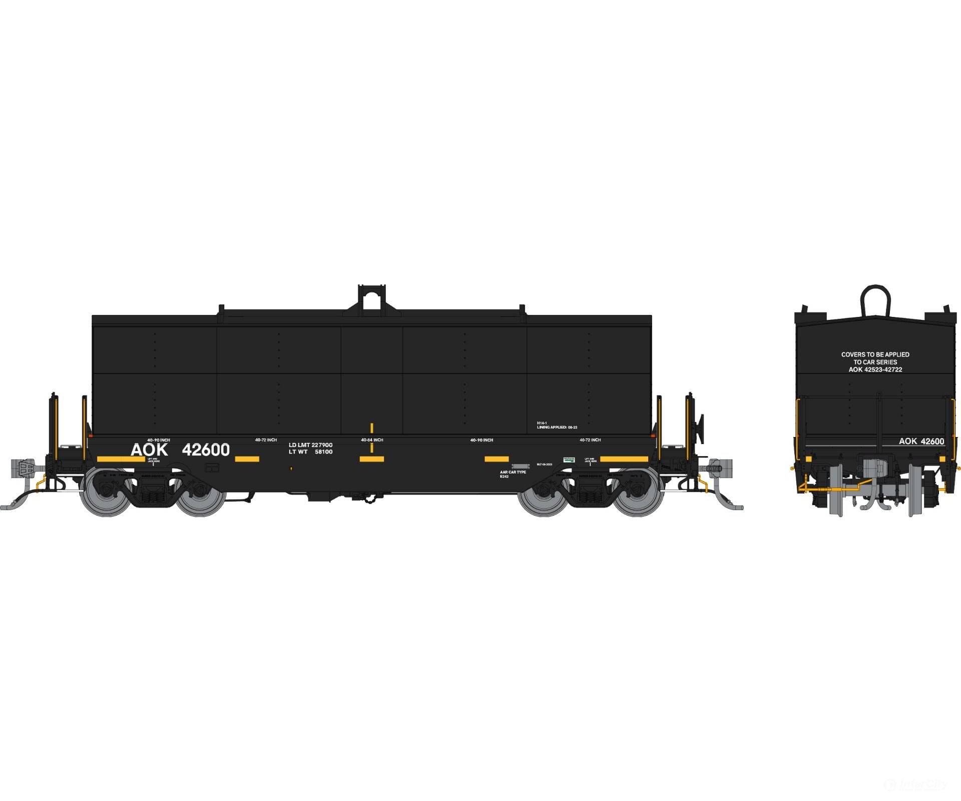 Rapido 168001A Ho Greenbrier Coil Car: Arkansas & Oklahoma - Black: Single Car Freight Cars
