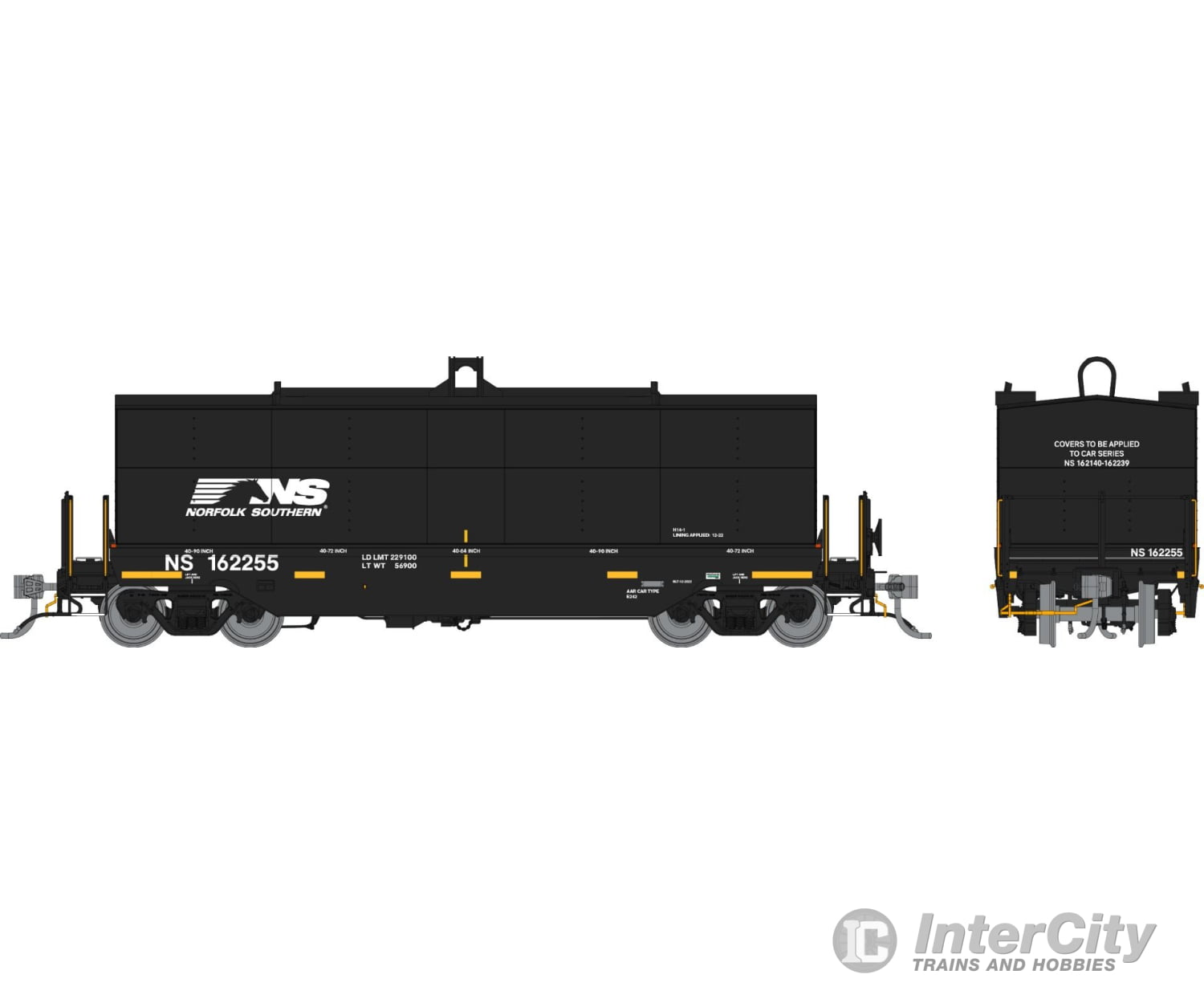 Rapido 168003 Ho Greenbrier Coil Car: Norfolk Southern - Black: 6-Pack #1 Freight Cars