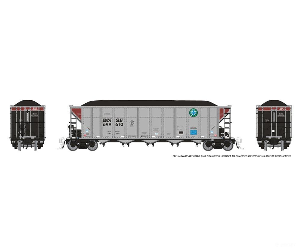 Rapido 169045 HO AutoFlood III Coal Hopper: BNSF - Circle Cross Single Car: #699610 Freight Cars
