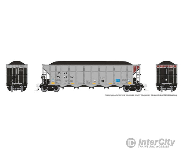 Rapido 169052 HO AutoFlood III Coal Hopper: NDYX: 6-Pack #1 Freight Cars