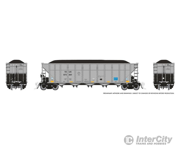 Rapido 169058 HO AutoFlood III Coal Hopper: TXUX: 6-Pack #1 Freight Cars