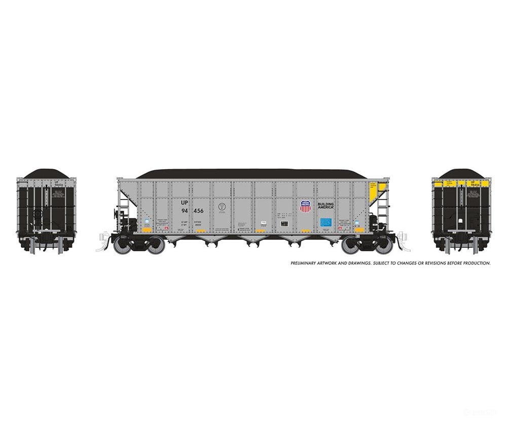 Rapido 169061A HO AutoFlood III Coal Hopper: UP - Building America: Single Car #1 Freight Cars