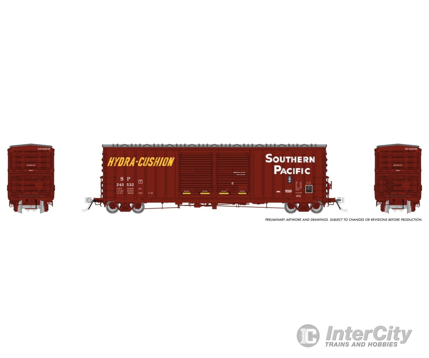 Rapido 170022A Ho Pc&F B-70-71 Boxcar: Southern Pacific: Single Car Freight Cars