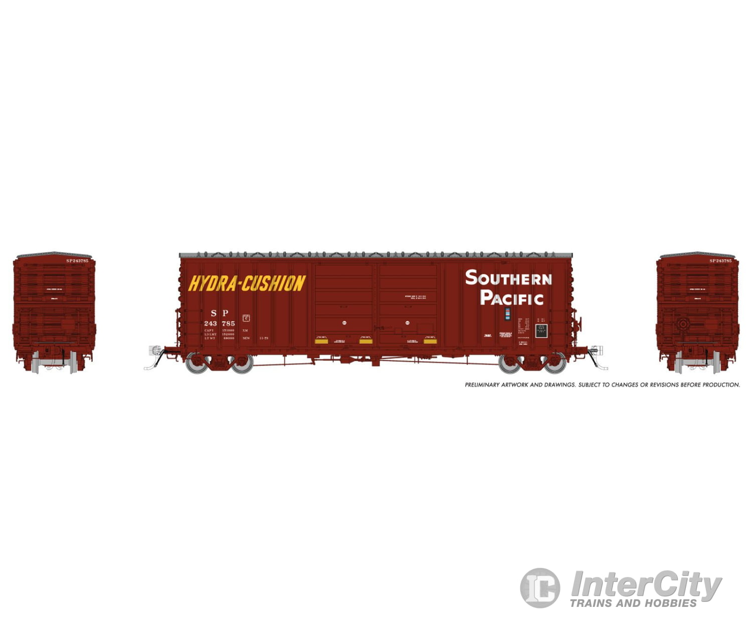 Rapido 170023 Ho Pc&F B-70-71 Boxcar: Southern Pacific: 6-Pack #4 Freight Cars