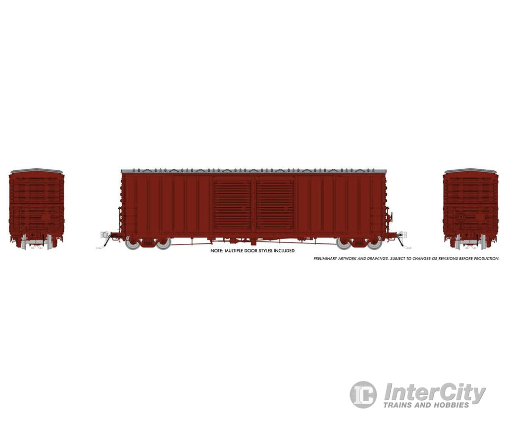 Rapido 170099 Ho Pcf B70 Boxcar: Brown Unlettered - Single Car Freight Cars