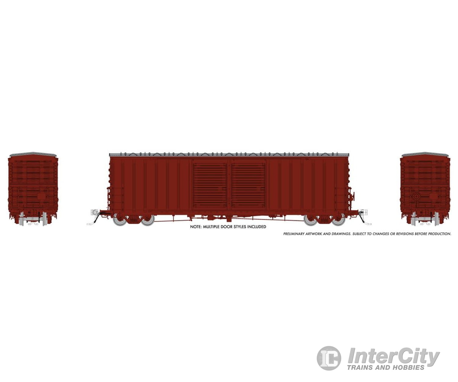 Rapido 170099 Ho Pcf B70 Boxcar: Brown Unlettered - Single Car Freight Cars