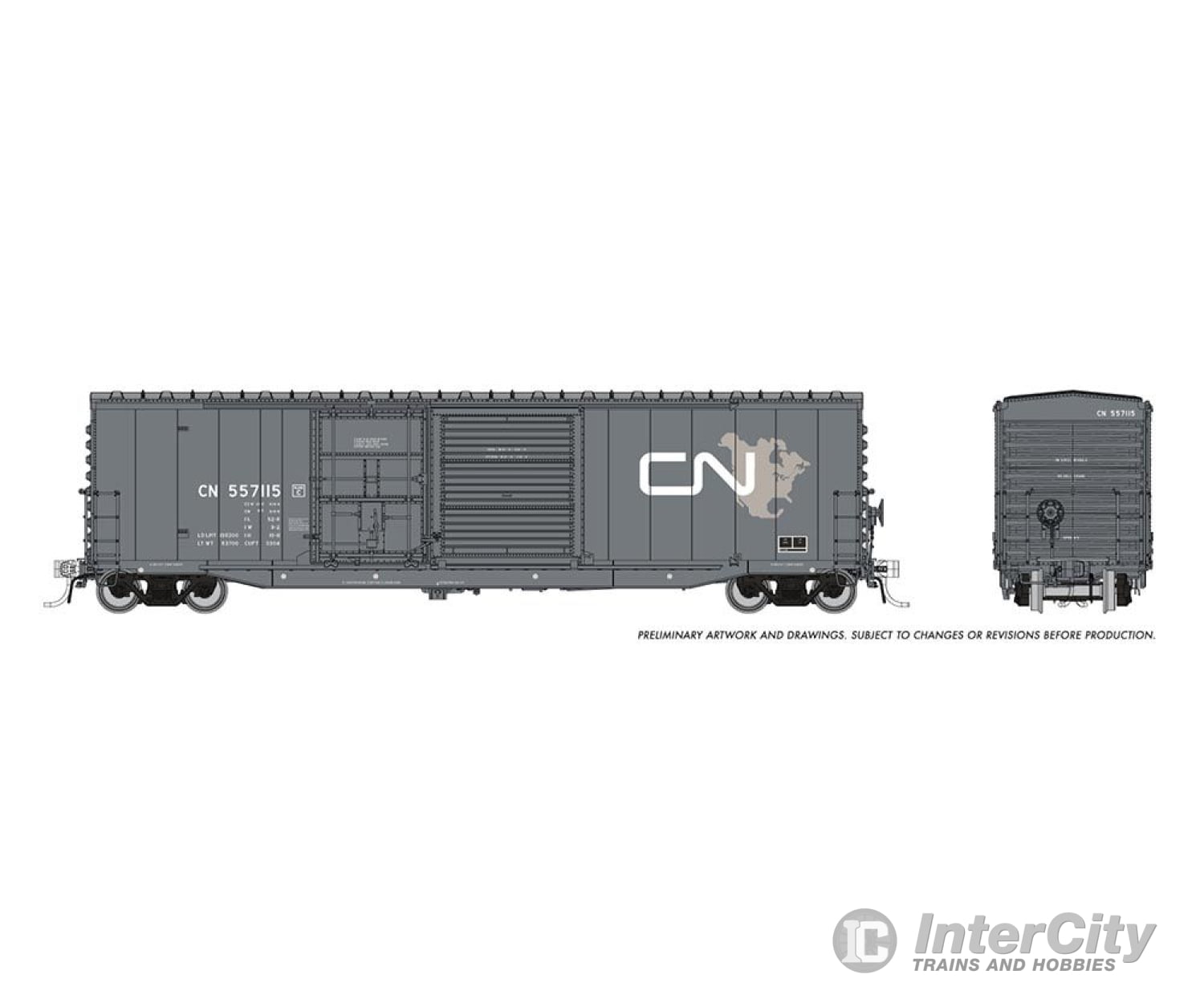 Rapido 173005 Ho Nsc 5304 Boxcar: Cn - North America: #557115 Freight Cars