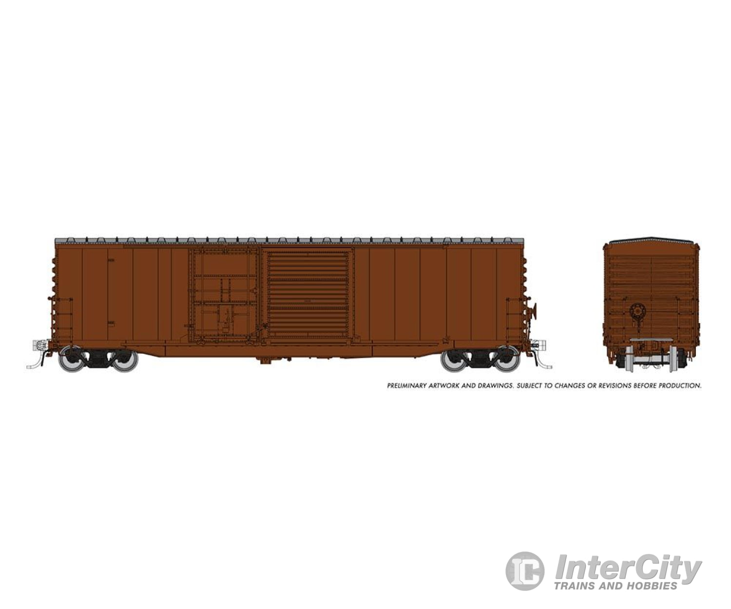 Rapido 173099 Ho Nsc 5304 Boxcar: Painted Unlettered Freight Cars