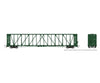 Rapido 174008 HO NSC Centerbeam Flatcar: BC Rail - Green: 6-Pack #2 Freight Cars