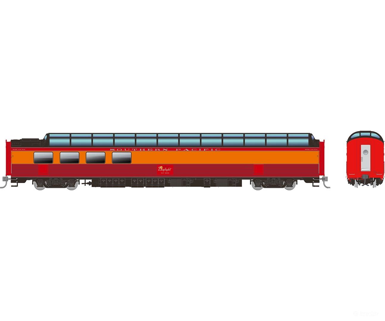 Rapido 175001 Ho Sp Dome-Lounge W/Fluted Sides: - Daylight: #3604 Passenger Cars