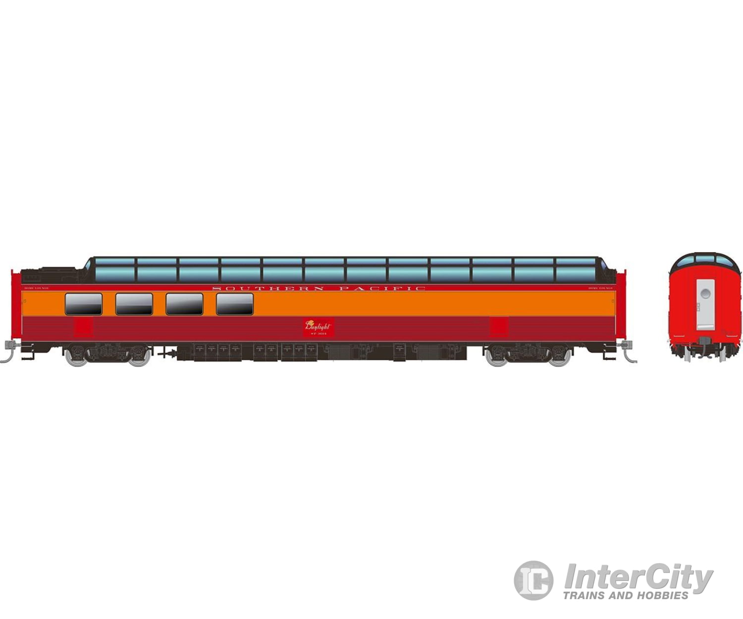 Rapido 175001 Ho Sp Dome-Lounge W/Fluted Sides: - Daylight: #3604 Passenger Cars