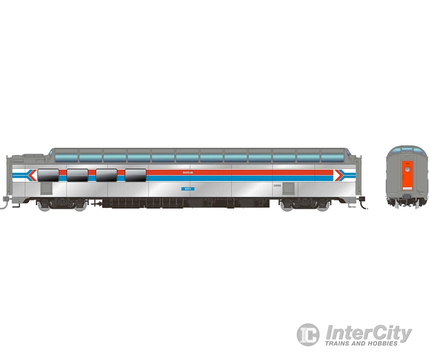 Rapido 175013 Ho Sp Dome-Lounge W/Flat Sides: Amtrak - Phase 1: #9373 Passenger Cars