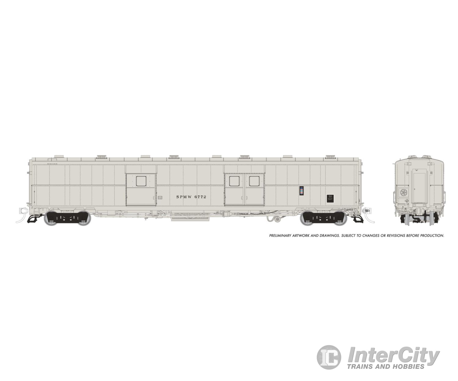 Rapido 176013 HO PC&F Econo Baggage: Southern Pacific - Maintenance of Way: #6748 Passenger Cars
