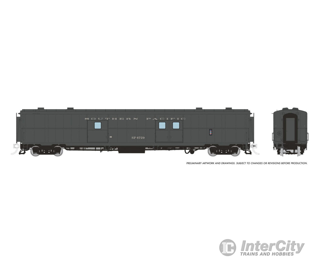 Rapido 176017 HO PC&F Econo Baggage: Southern Pacific - Lease: #6727 Passenger Cars