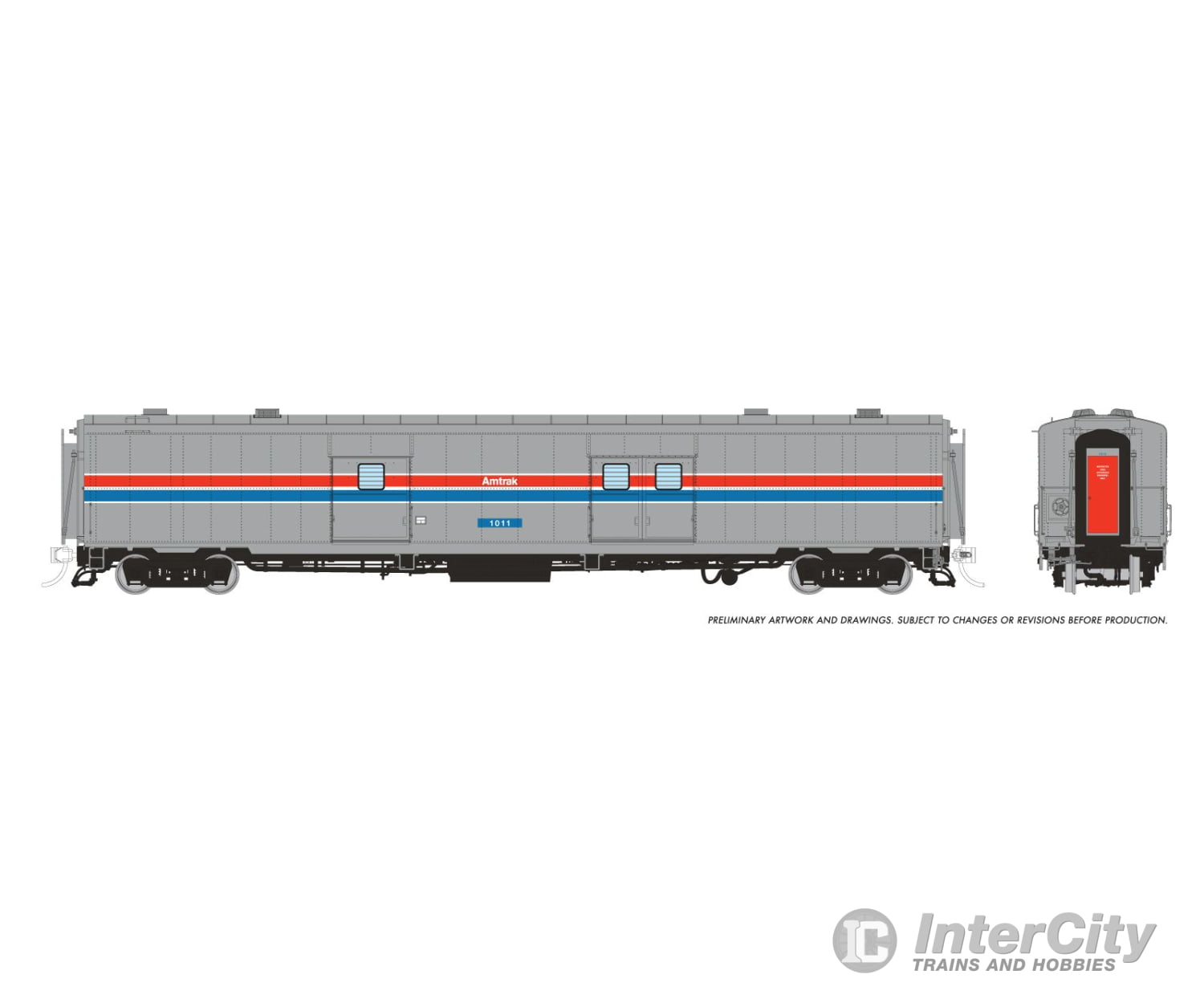 Rapido 176022 HO PC&F Econo Baggage: Amtrak - Phase 2: #1014 Passenger Cars