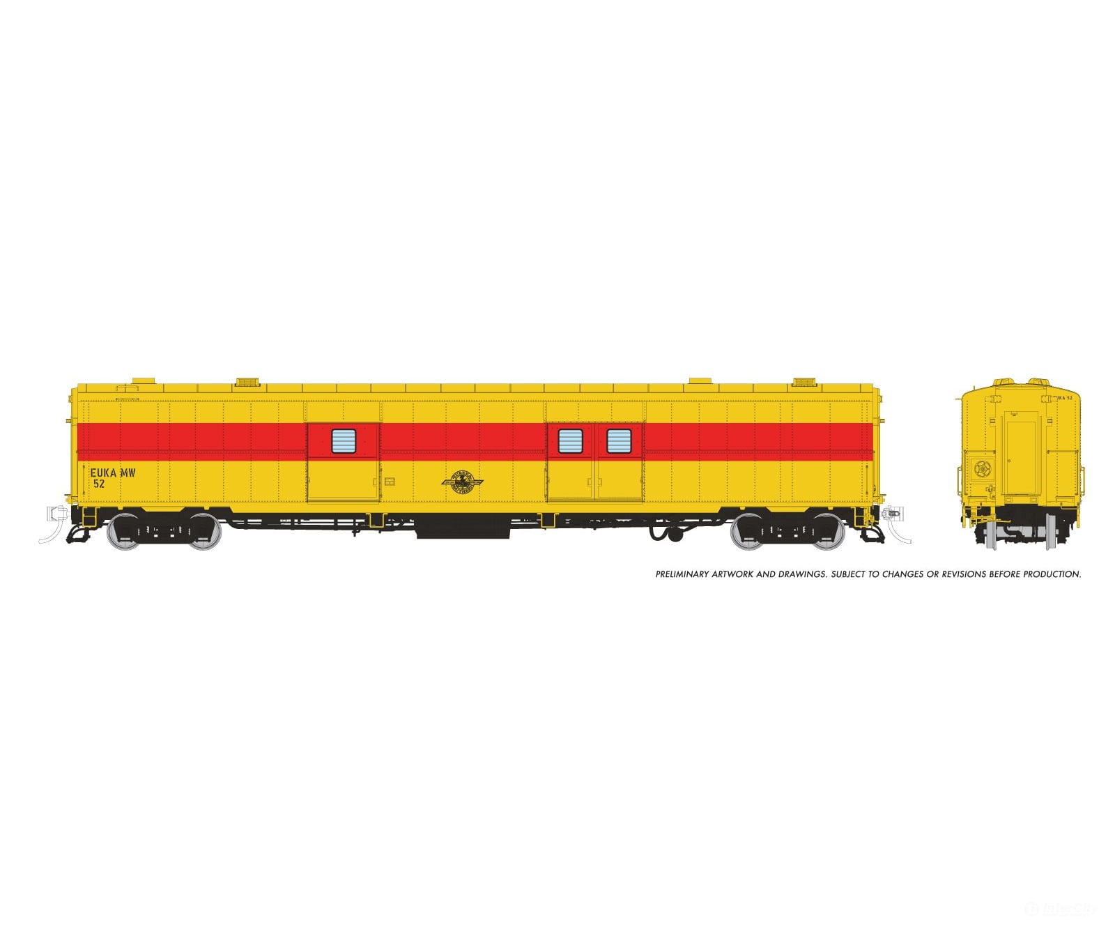 Rapido 176025 HO PC&F Econo Baggage: Eureka Southern: #52 Passenger Cars