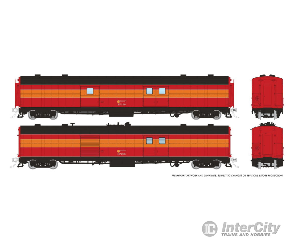 Rapido 176030 HO Business Set: Econo Baggage + Power Car w/ Snd - Daylight Scheme: #298 + 295 Passenger Cars