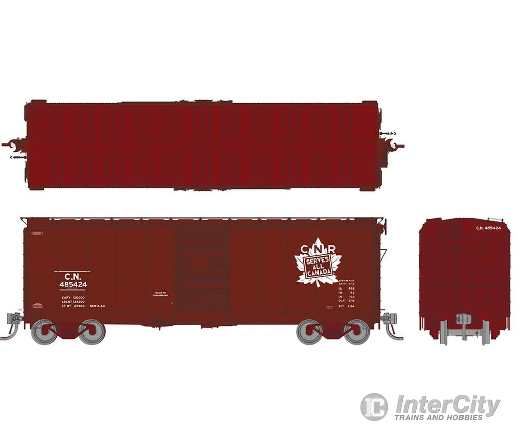 Rapido 182001 HO 1937 AAR 40’ Boxcar: CNR - White Leaf Herald: 6-Pack Freight Cars