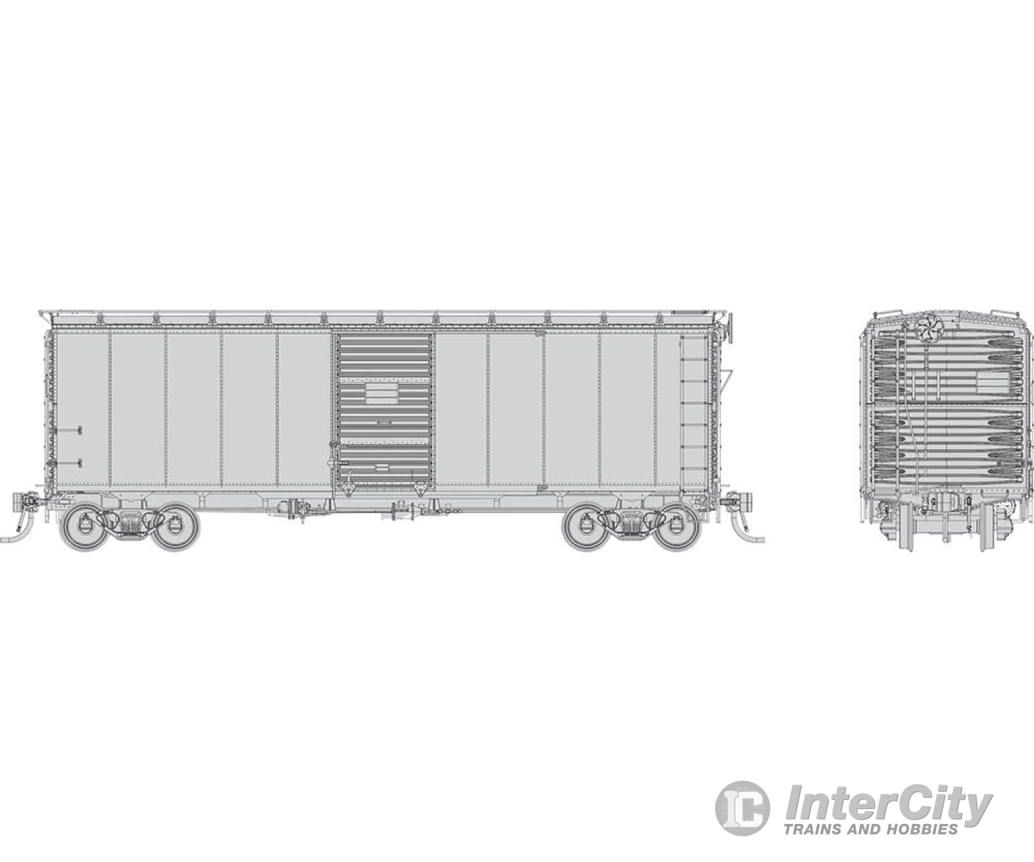 Rapido 183099 HO 1937 AAR 40’ Boxcar - CPR: Undecorated: Single Car Freight Cars