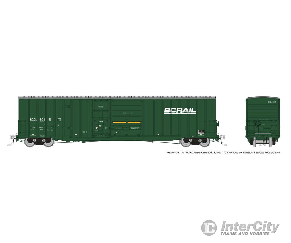 Rapido 191002A HO Trenton Works 6637cuft boxcar: BC Rail - As-Delivered: Single Car #2 Freight Cars