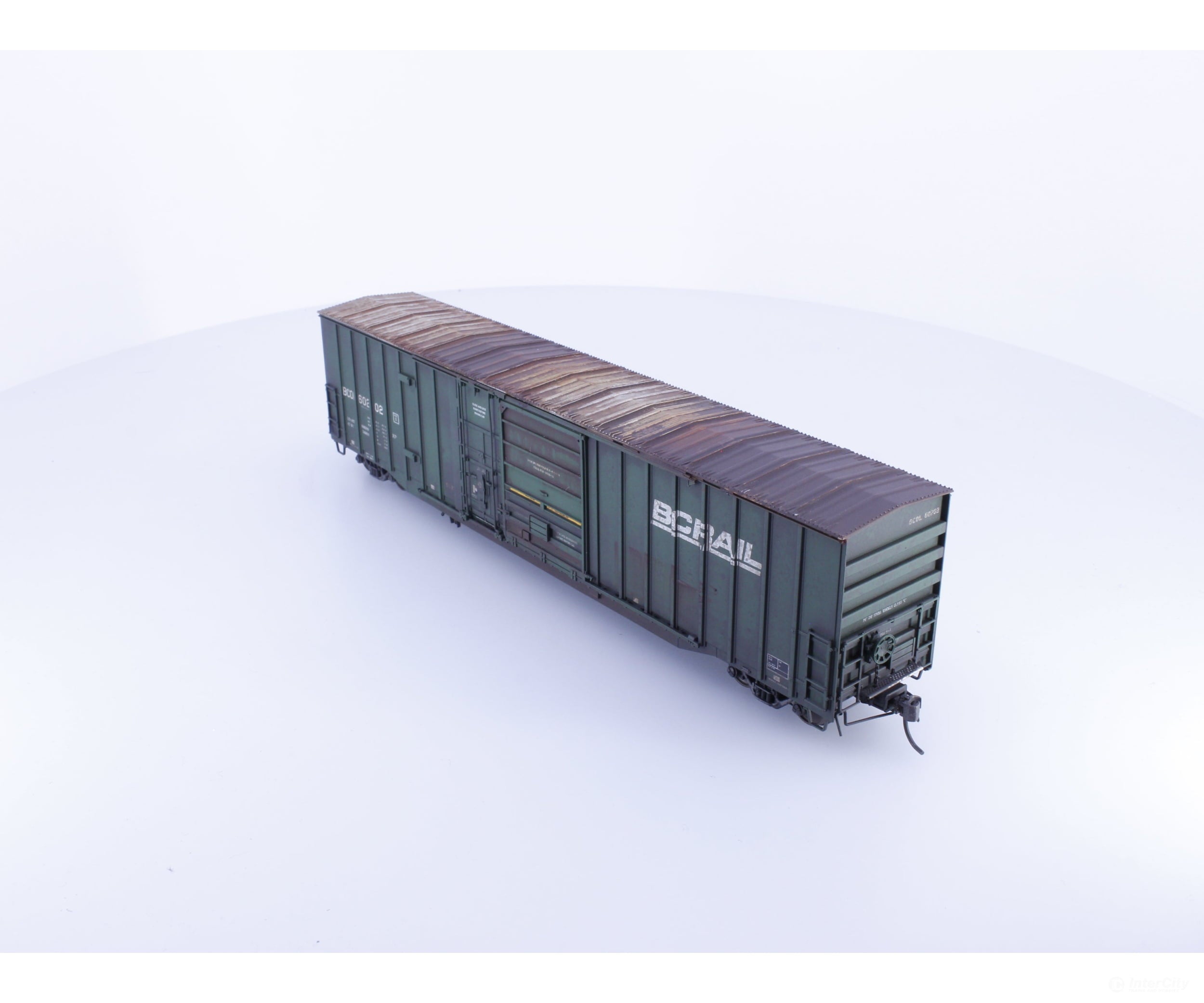 Rapido 191002A-WMT-XH HO Trenton Works 6637cuft boxcar: BC Rail - As-Delivered #2 - Weathered by WEATHER MY TRAINS