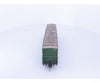 Rapido 191003A-WMT-H HO Trenton Works 6637cuft boxcar: BC Rail - faded w/conspicuity stripes #1 - Weathered by WEATHER