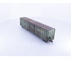 Rapido 191003A-WMT-XH HO Trenton Works 6637cuft boxcar: BC Rail - faded w/conspicuity stripes #1 - Weathered by WEATHER