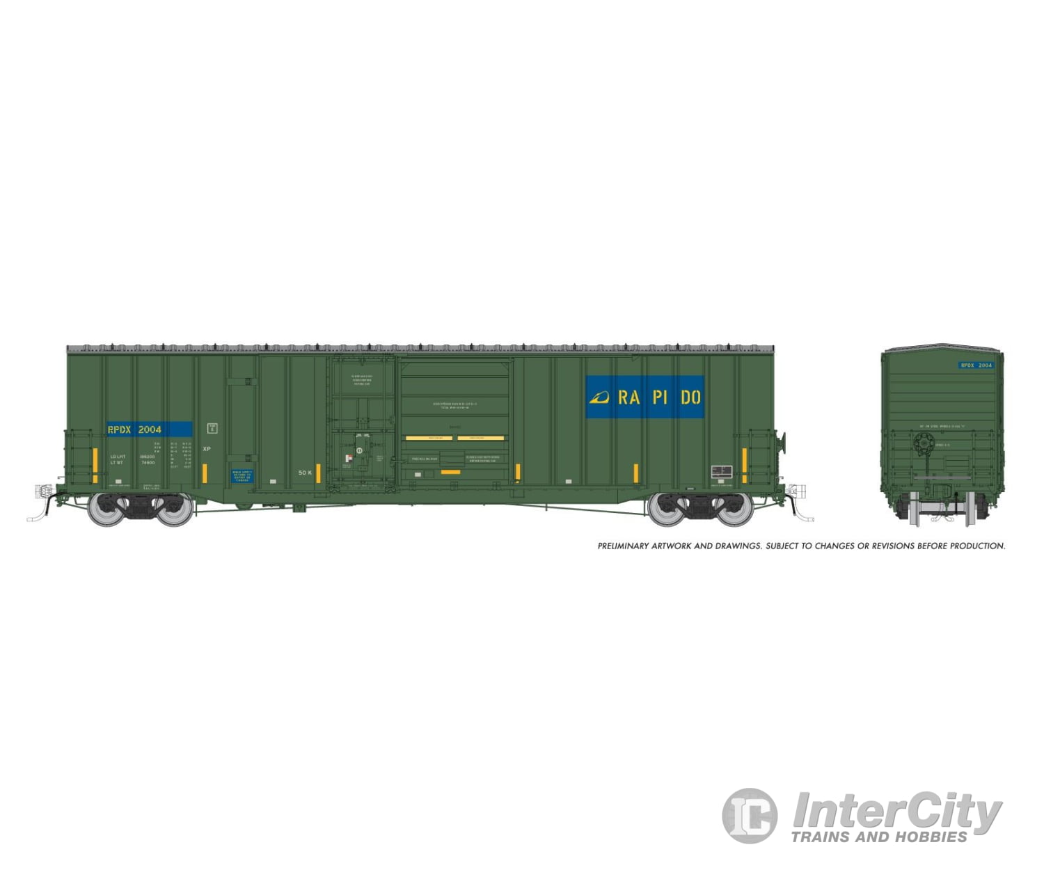 Rapido 191006 HO Trenton Works 6637cuft boxcar: Rapido Trains: #2013 Single Car Freight Cars