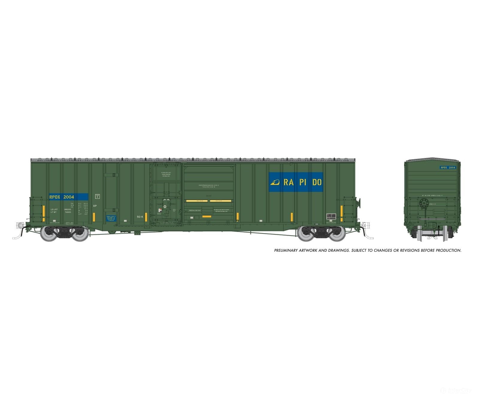 Rapido 191006 HO Trenton Works 6637cuft boxcar: Rapido Trains: #2013 Single Car Freight Cars