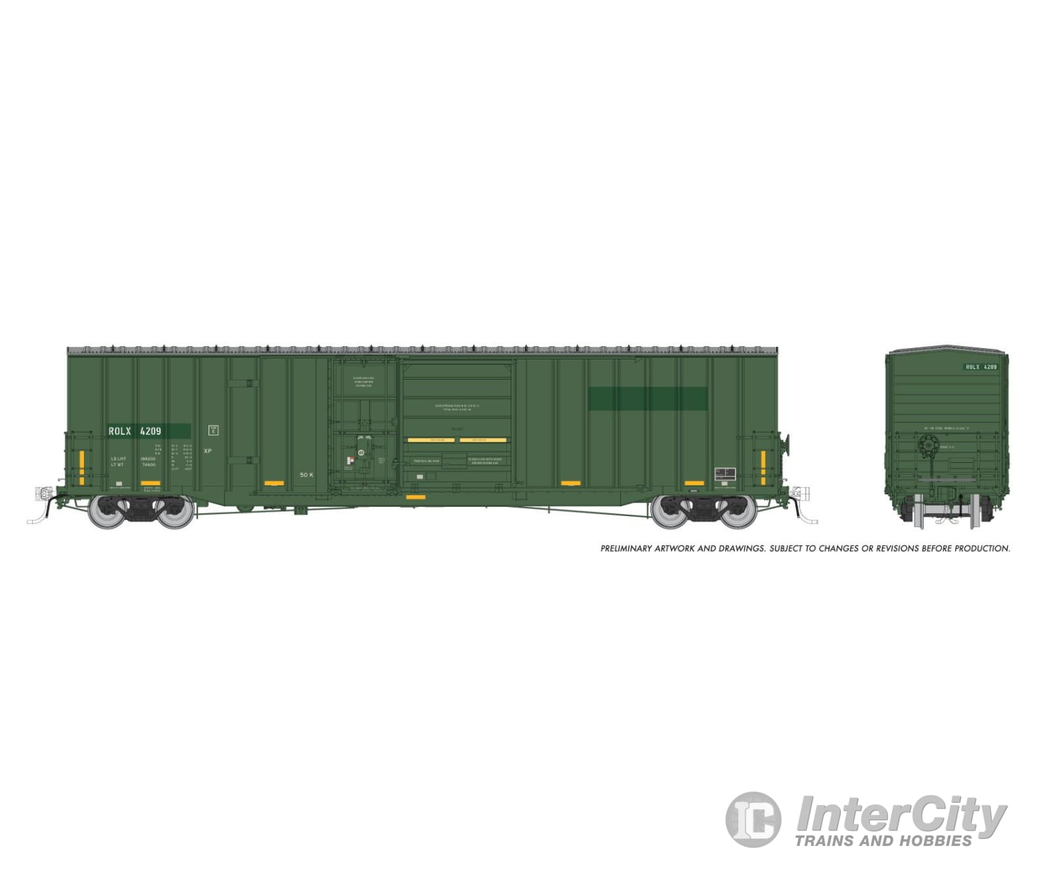 Rapido 191010 HO Trenton Works 6637cuft boxcar: Railroad Of Lies (ROLX): #4212 Single Car Freight Cars