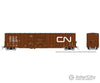 Rapido 193003A HO Trenton Works 6348 boxcar: CN - w/conspicuity stripes: Single Car #1 Freight Cars