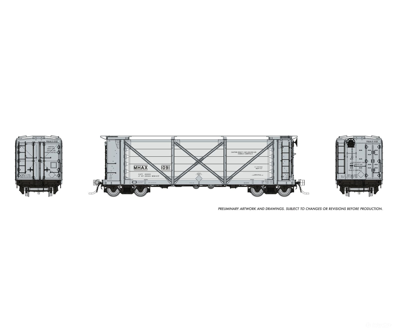 Rapido 195002 Ho Acf Helium Car: Atmx - Grey & Silver: 6-Pack #2 Freight Cars