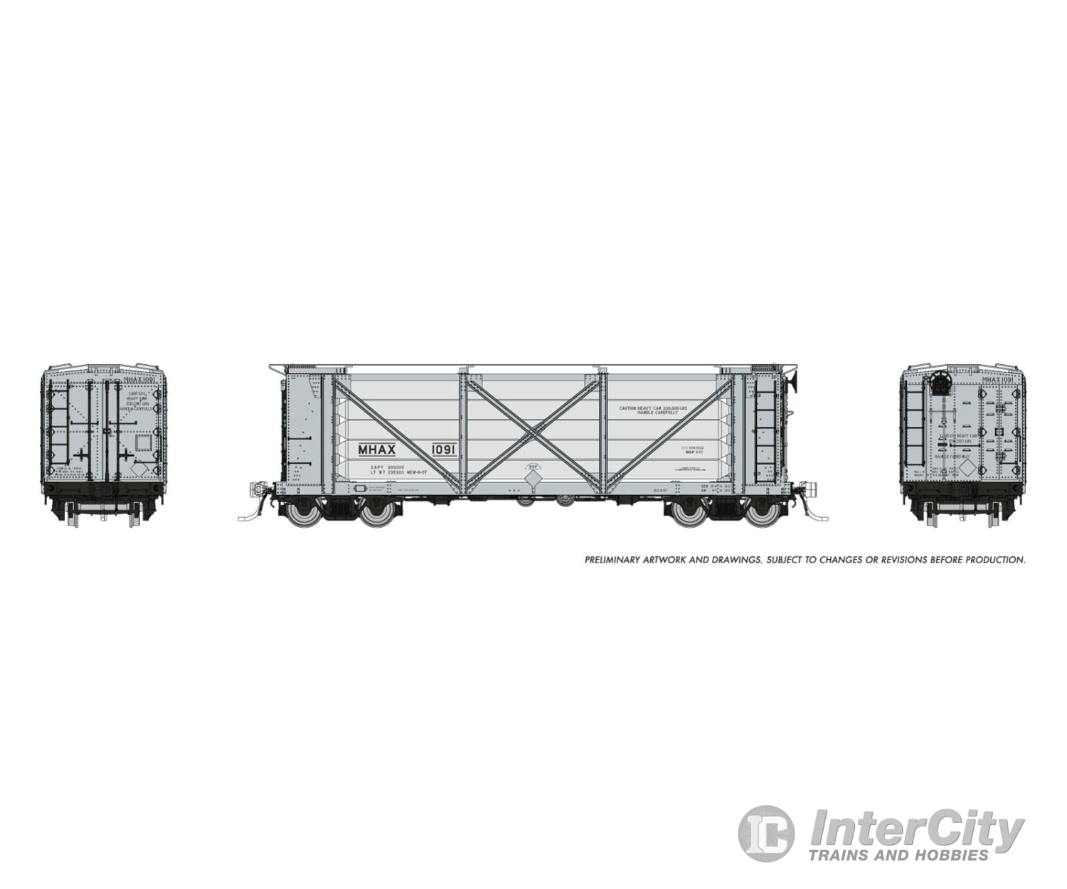 Rapido 195002A Ho Acf Helium Car: Atmx - Grey & Silver: Single Car #2 Freight Cars