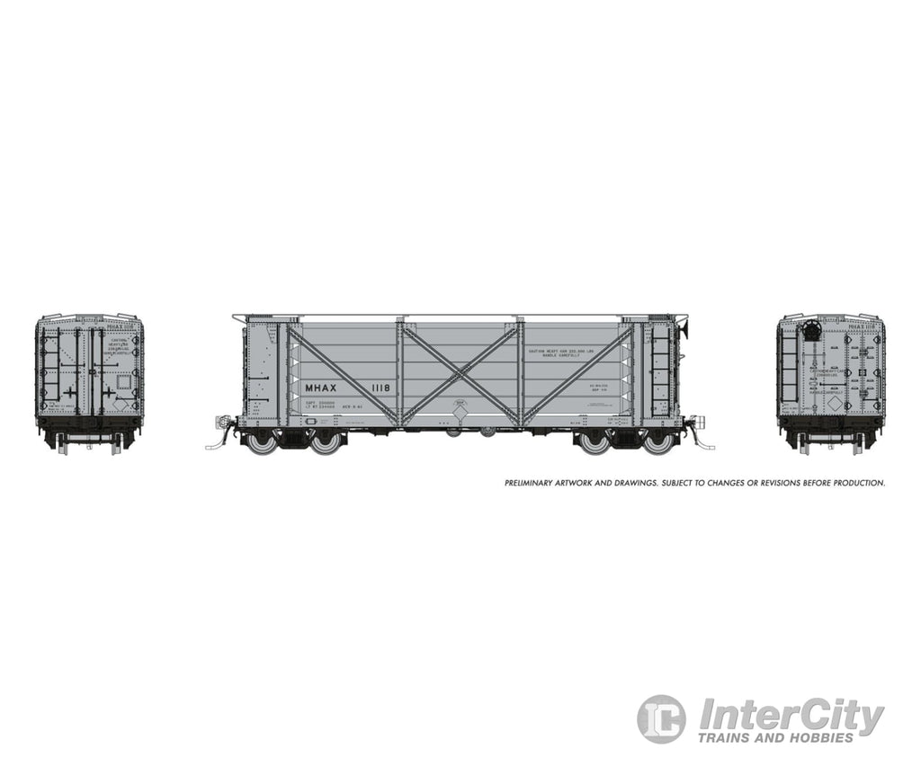 Rapido 195003A Ho Acf Helium Car: Mhax - Grey & Silver: Single Car #1 Freight Cars