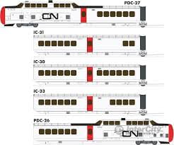 Rapido 203505 HO Turbo Train Rail Car White Unit Canadian National (CN) DCC & Sound Locomotives