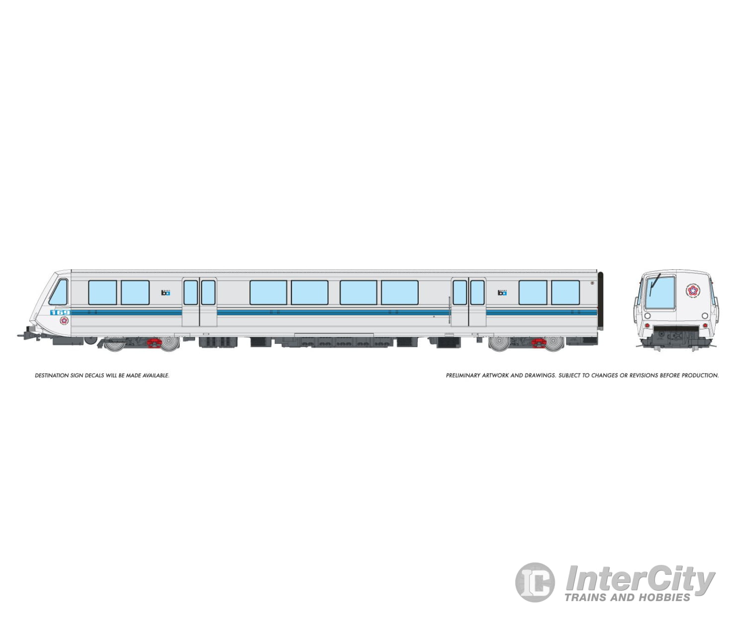 Rapido 204009 HO Bay Area Rapid Transit (DC/Silent): A End Car - Bicentennial Test: #169 Locomotives