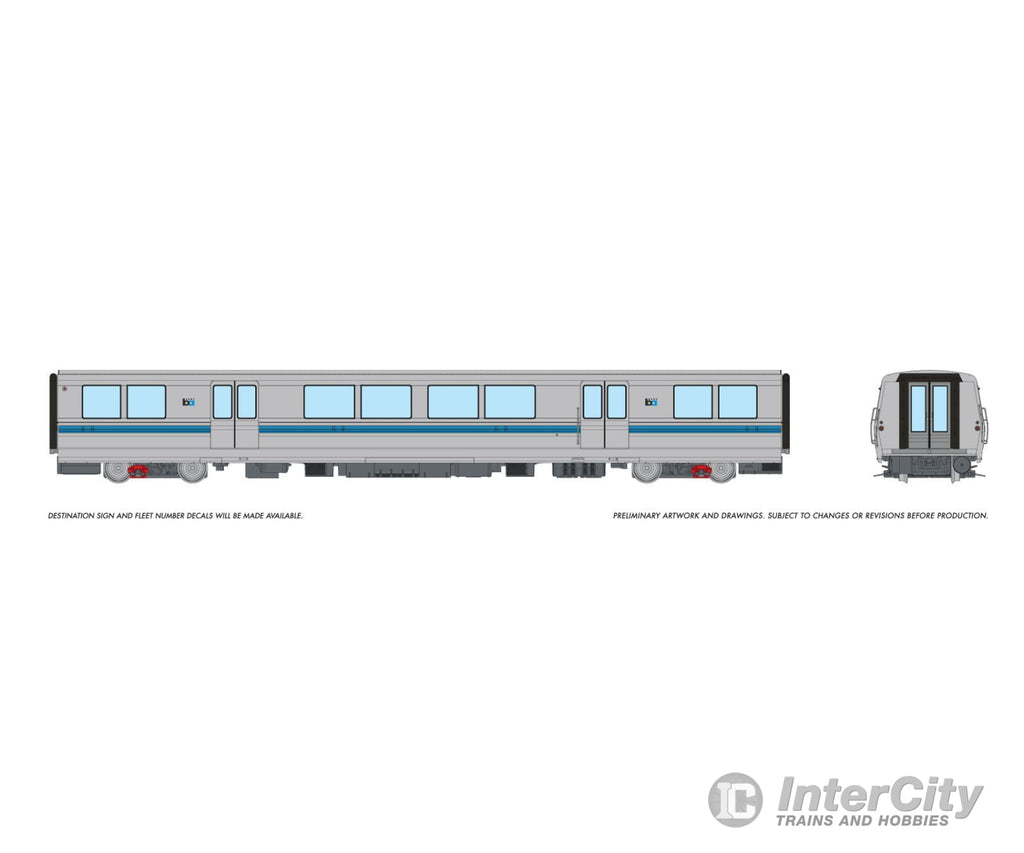 Rapido 204011 HO Bay Area Rapid Transit: B Intermediate Car #2 Locomotives