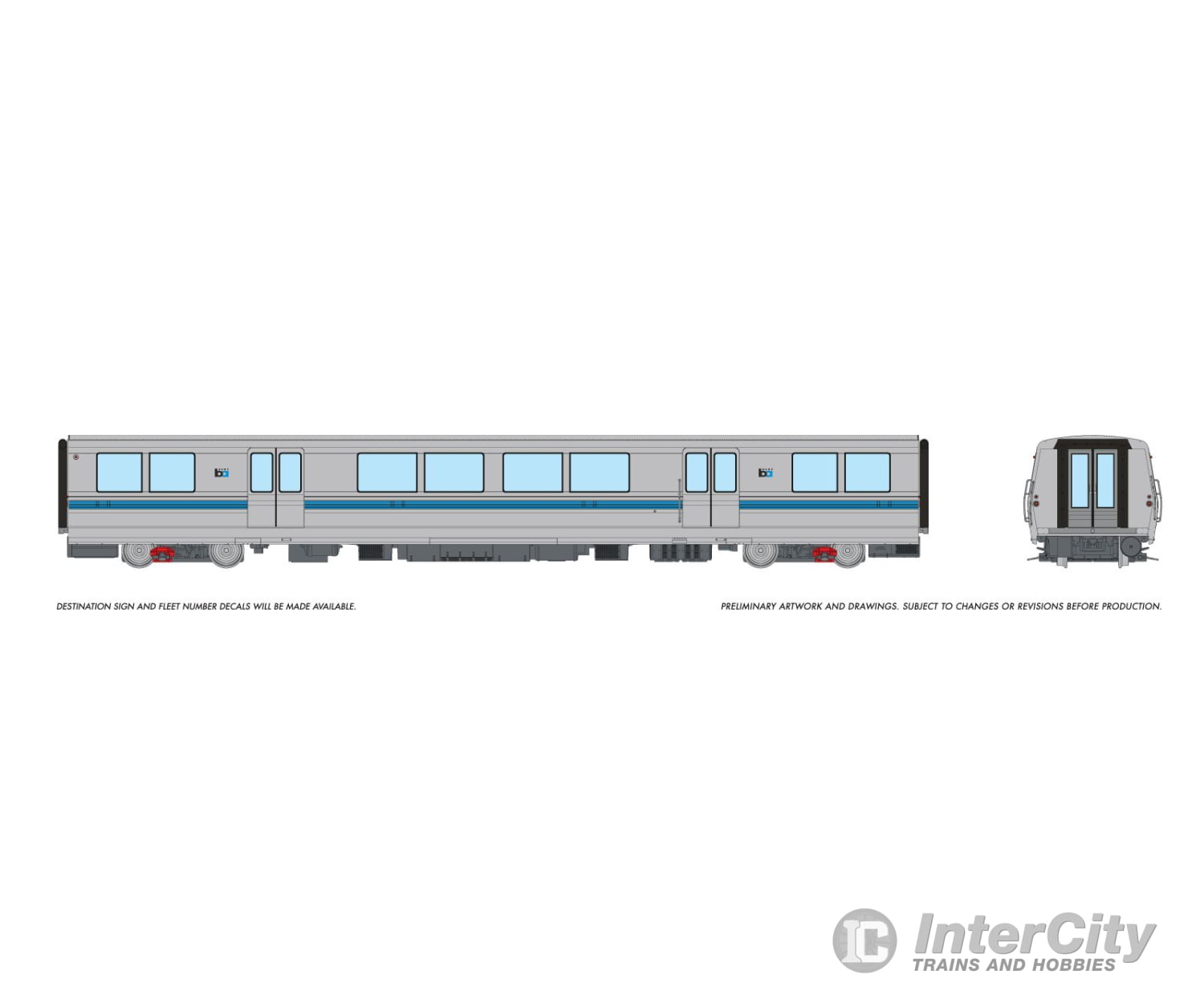 Rapido 204011 HO Bay Area Rapid Transit: B Intermediate Car #2 Locomotives