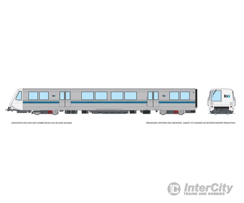 Rapido 204012 HO Bay Area Rapid Transit: A End Car + Display Case #2 Locomotives