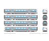 Rapido 204506 HO Bay Area Rapid Transit (DC/DCC/Sound): C-B-B-C Train Locomotives