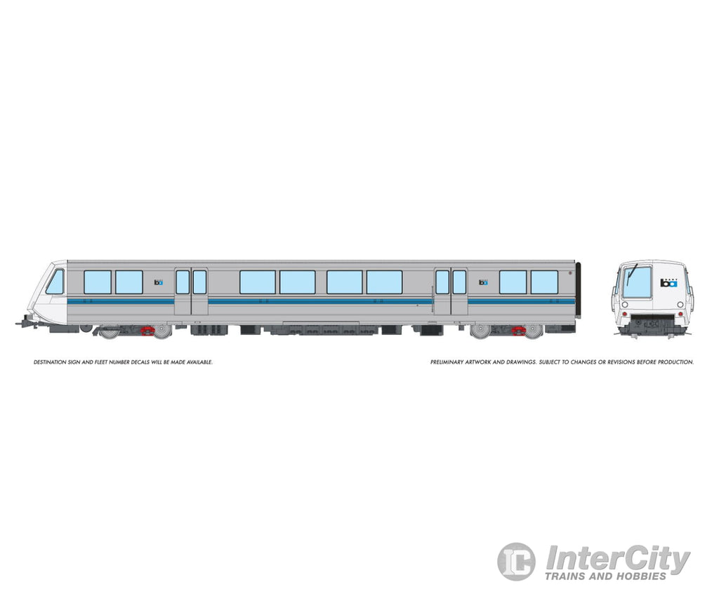Rapido 204508 HO Bay Area Rapid Transit (DC/DCC/Sound): A End Car Locomotives