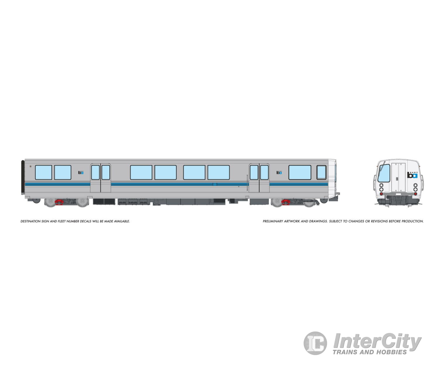 Rapido 204510 HO Bay Area Rapid Transit (DC/DCC/Sound): C End Car #2 Locomotives