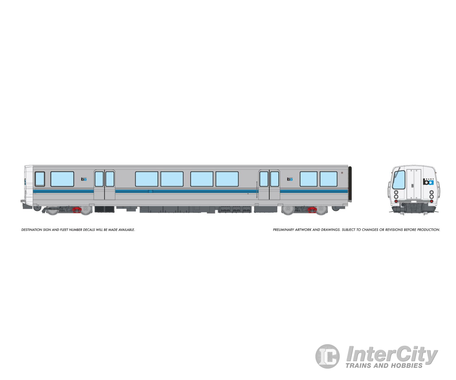 Rapido 204510 HO Bay Area Rapid Transit (DC/DCC/Sound): C End Car #2 Locomotives