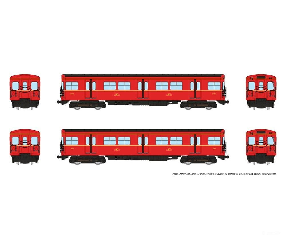 Rapido 206004 Ho Ttc G-Class Subway: 2-Car Train + Display Platform: #5000+5001 Locomotives